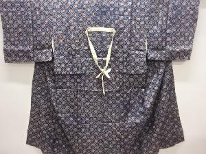 アンティーク　丸に扇模様長襦袢